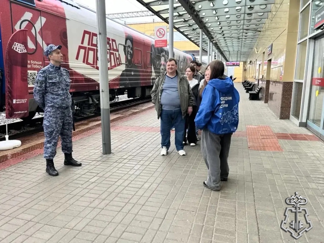 Сотрудники Росгвардии обеспечили правопорядок в период работы передвижного музея «Поезд Победы»